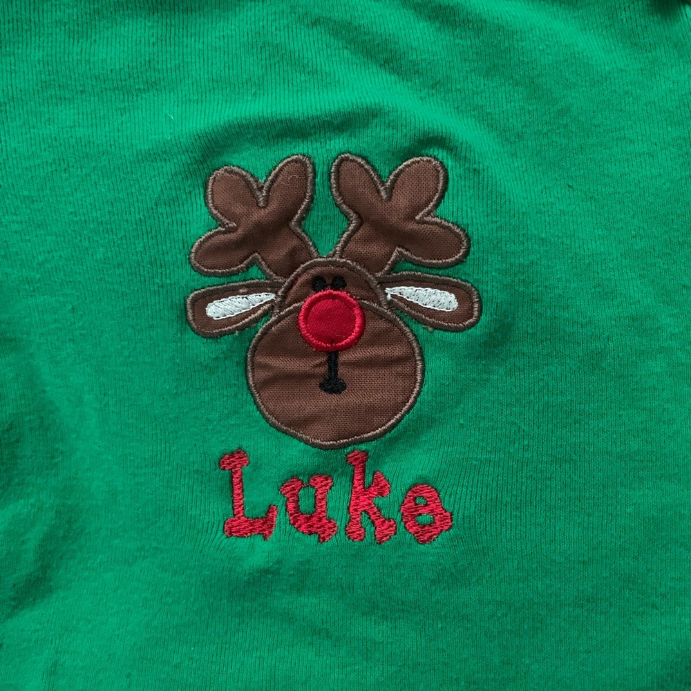 Green onesie reindeer